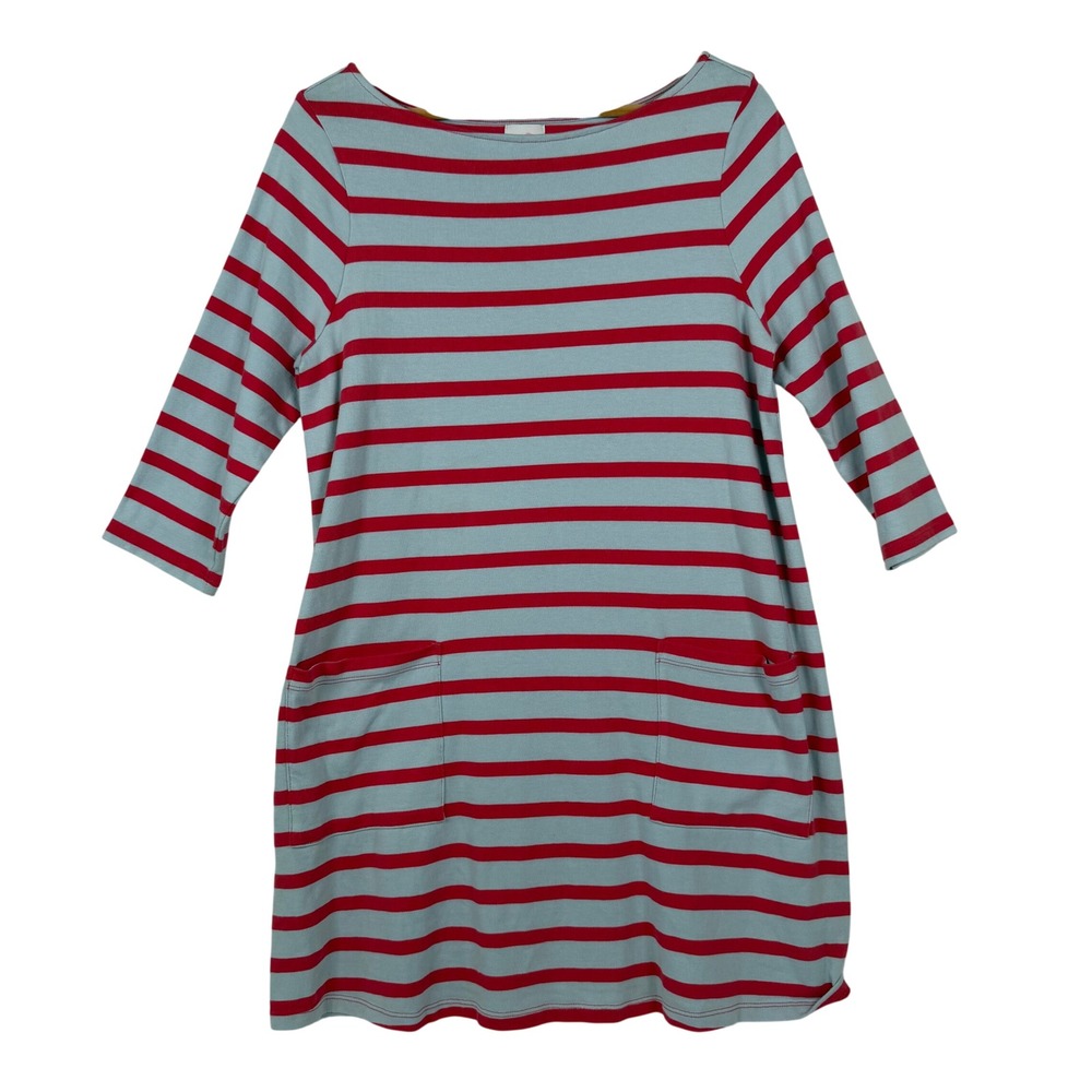The Nines by Hatch T-Shirt Dress Womens M Red Grey Striped Maternity Cotton‎
